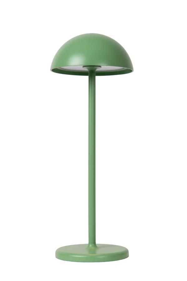 Lucide JOY - Lampe de table Rechargeable Intérieur/Extérieur - Batterie/Piles - Ø 12 cm - LED Dim. - 1x1,5W 3000K - IP54 - Vert - éteint